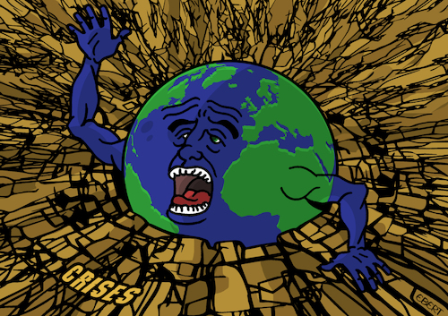 Cartoon: Into the hole (medium) by Enrico Bertuccioli tagged world,planet,earth,crisis,war,terrorism,extremism,religiousextremism,climate,climatechange,globalwarming,humanbeings,welfare,progress,resources,exploitation,politicalcartoon,editorialcartoon,world,planet,earth,crisis,war,terrorism,extremism,religiousextremism,climate,climatechange,globalwarming,humanbeings,welfare,progress,resources,exploitation,politicalcartoon,editorialcartoon