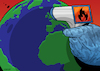 Cartoon: Earth temperature (small) by Enrico Bertuccioli tagged globalwarming,temperature,planetearth,earth,climatechange,humanbeings,animals,ecosystem,environment,dryness,drought,heatwave,world,politicalcartoon,editorialcartoon