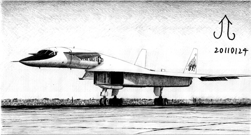 Cartoon: NorthAmerican XB-70 Valkyrie (medium) by Teruo Arima tagged war,60s,military,airplane,aircraft,bomber