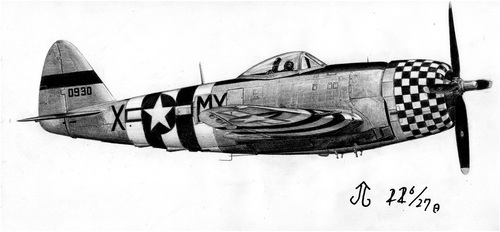 Cartoon: Republic P-47D Thunderbolt!! (medium) by Teruo Arima tagged aircraft,airplane,military,war,fighter