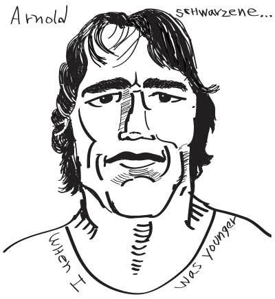 Cartoon: ARNOLD SCHWARZENEGGER (medium) by caminante tagged arnold,schwarzenegger,actor,immigrant