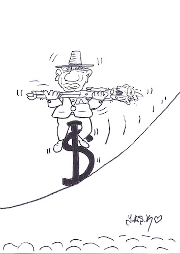 Cartoon: acrobat (medium) by yasar kemal turan tagged acrobat