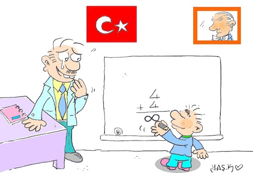 Cartoon: Atatürk (medium) by yasar kemal turan tagged atatürk