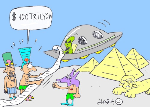 Cartoon: big bill from the sky (medium) by yasar kemal turan tagged big,bill,from,the,sky