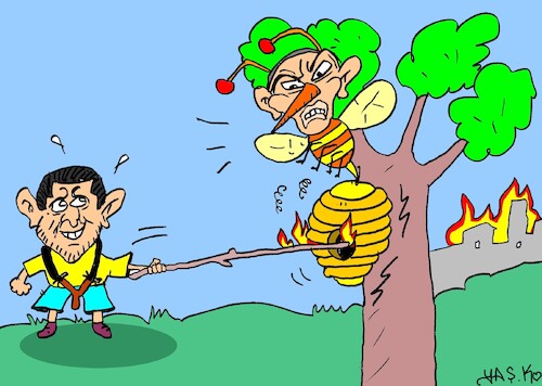 Cartoon: dangerous games (medium) by yasar kemal turan tagged dangerous,games