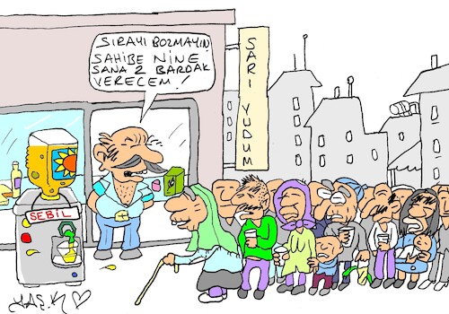 Cartoon: dispenser (medium) by yasar kemal turan tagged dispenser