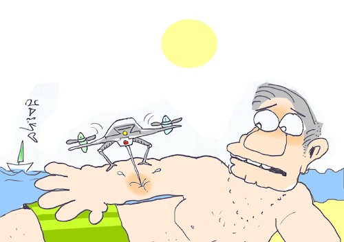 Cartoon: dron (medium) by yasar kemal turan tagged dron
