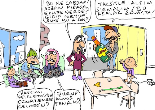 Cartoon: election celebration (medium) by yasar kemal turan tagged election,celebration