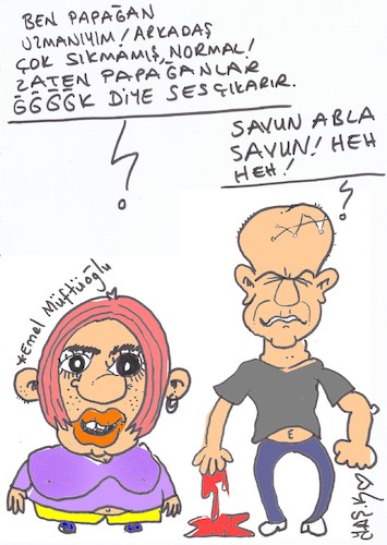 Cartoon: Emel Muftuoglu (medium) by yasar kemal turan tagged emel,muftuoglu