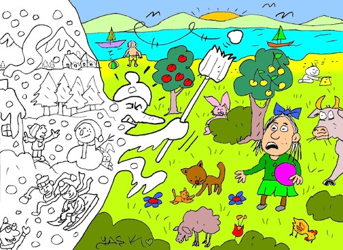 Cartoon: escape (medium) by yasar kemal turan tagged escape