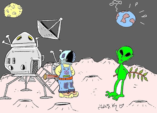 Cartoon: first stick (medium) by yasar kemal turan tagged first,stick