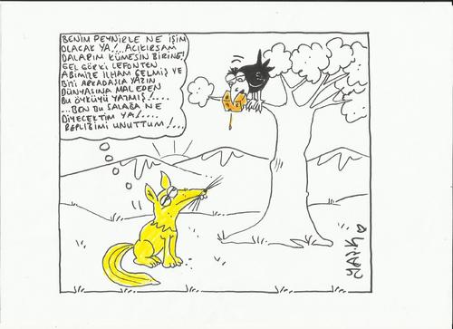 Cartoon: fox and crow (medium) by yasar kemal turan tagged crow,and,fox