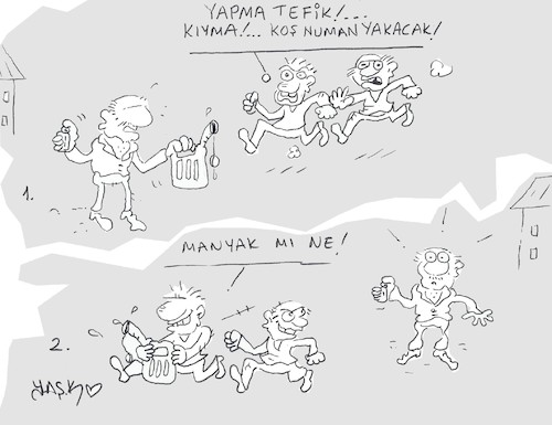 Cartoon: gasoline (medium) by yasar kemal turan tagged gasoline