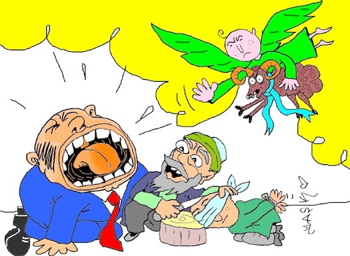 Cartoon: hungry throats (medium) by yasar kemal turan tagged hungry,throats