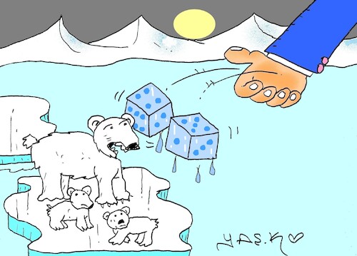 Cartoon: ice (medium) by yasar kemal turan tagged ice