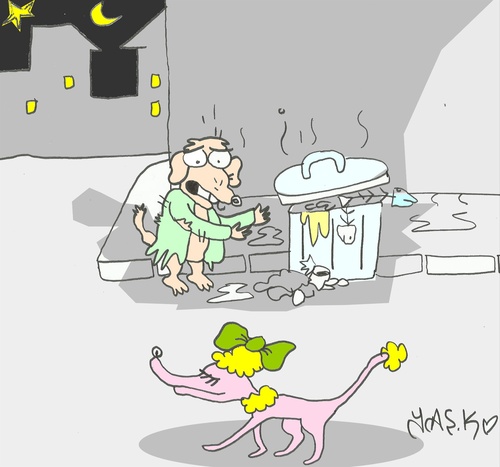 Cartoon: invited-love (medium) by yasar kemal turan tagged invited,dog,love