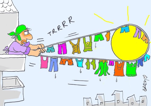 Cartoon: large laundry day (medium) by yasar kemal turan tagged large,laundry,day