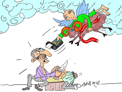 Cartoon: life s worth (medium) by yasar kemal turan tagged life,worth