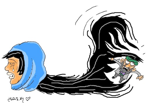 Cartoon: Mahsa Amini (medium) by yasar kemal turan tagged mahsa,amini