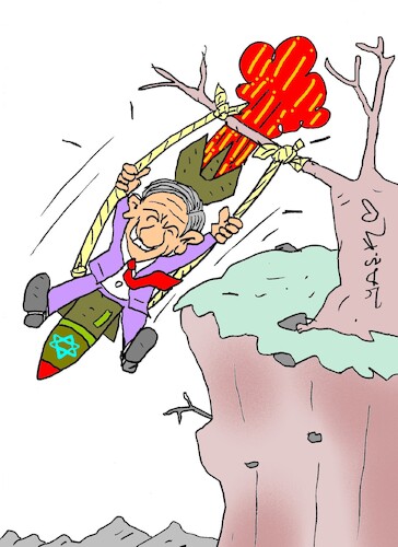 Cartoon: Netanyahu (medium) by yasar kemal turan tagged netanyahu