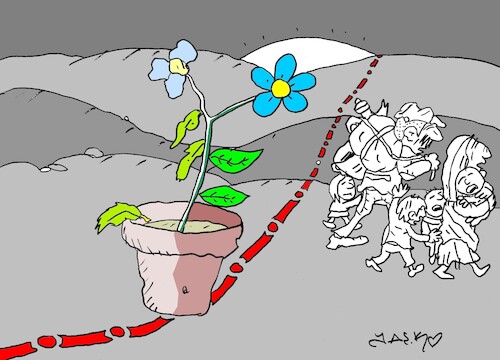 Cartoon: new hopes (medium) by yasar kemal turan tagged new,hopes