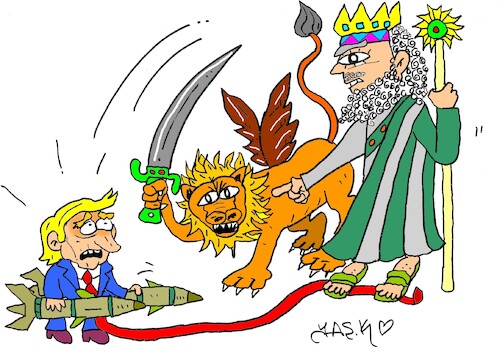 Cartoon: Persian Empire (medium) by yasar kemal turan tagged persian,empire