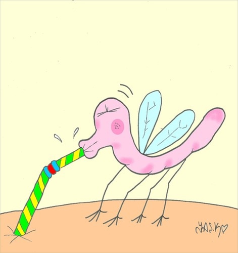 Cartoon: pipette (medium) by yasar kemal turan tagged pipette,mosquito