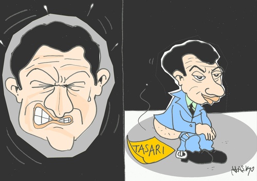Cartoon: proposal (medium) by yasar kemal turan tagged proposal,political,decision,nicolas,sarkozy,armenian,bill