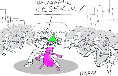 Cartoon: shortage of livelihood (medium) by yasar kemal turan tagged shortage,of,livelihood