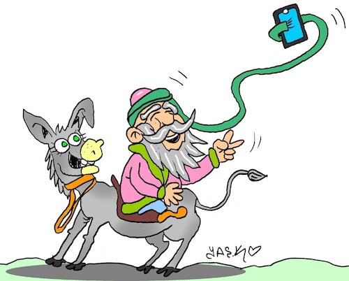 Cartoon: smart kavuk (medium) by yasar kemal turan tagged smart,kavuk