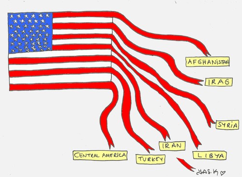 Cartoon: snake language (medium) by yasar kemal turan tagged fascism,world,states,united,us,language,snake,flag,imperialism