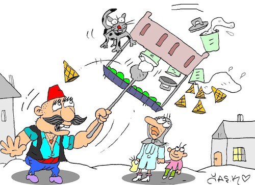 Cartoon: souk (medium) by yasar kemal turan tagged souk