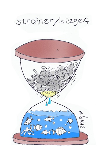 Cartoon: strainer (medium) by yasar kemal turan tagged strainer