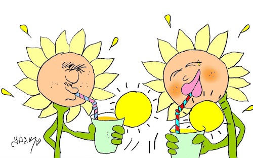 Cartoon: sun taste (medium) by yasar kemal turan tagged sun,taste