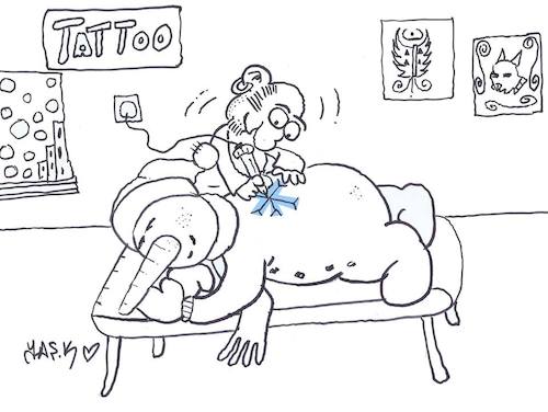 Cartoon: tattoo love (medium) by yasar kemal turan tagged tattoo,love
