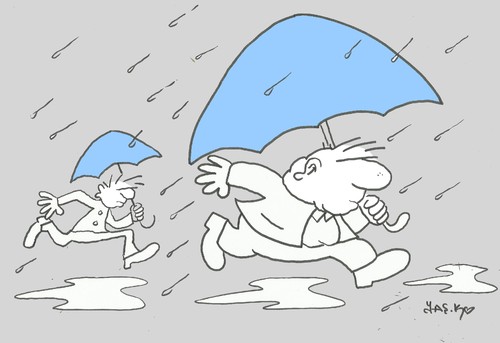 Cartoon: umbrella (medium) by yasar kemal turan tagged umbrella