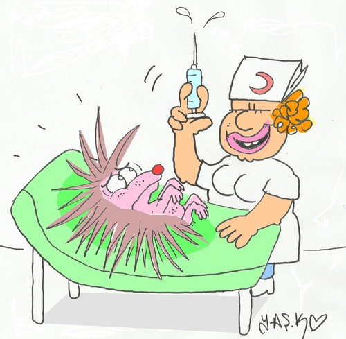 Cartoon: vaccine (medium) by yasar kemal turan tagged vaccine