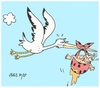 Cartoon: ahhhgh (small) by yasar kemal turan tagged baby,stork,pee,love