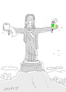 Cartoon: Christ the Redeemer Statue (small) by yasar kemal turan tagged christ,the,redeemer,statue