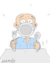 Cartoon: empty plate (small) by yasar kemal turan tagged empty,plate