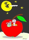 Cartoon: friend (small) by yasar kemal turan tagged friend love gift founded apple father christmas