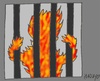 Cartoon: Honduras prisoners (small) by yasar kemal turan tagged honduras,prisoners,prison,fire,human,rights,fascism