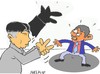Cartoon: Kim Jong Un and Obama (small) by yasar kemal turan tagged kim,jong,un,and,obama