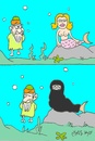 Cartoon: Osama bin Laden (small) by yasar kemal turan tagged usama bin ladin mermaid