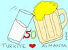Cartoon: raki beer (small) by yasar kemal turan tagged germany,turkey,raki,beer