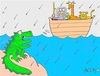 Cartoon: real (small) by yasar kemal turan tagged real,dinosaur,noah