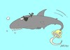 Cartoon: shark (small) by yasar kemal turan tagged pirate,shark,sea