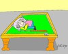 Cartoon: sleep (small) by yasar kemal turan tagged sleep,billiards