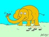 Cartoon: small scream (small) by yasar kemal turan tagged outcry,ant,elephant,nest