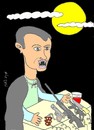 Cartoon: statement (small) by yasar kemal turan tagged statement,besar,esad,vanpir,blood,drinker